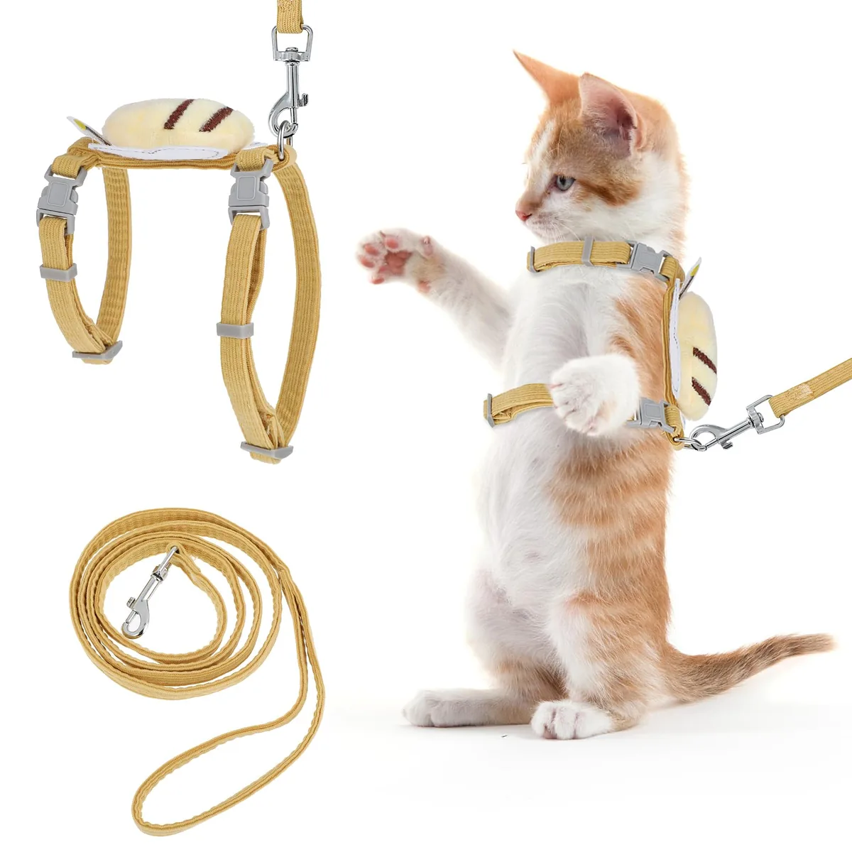 TIESOME Juego arnés + correa + collar para gatos — imagen 8
