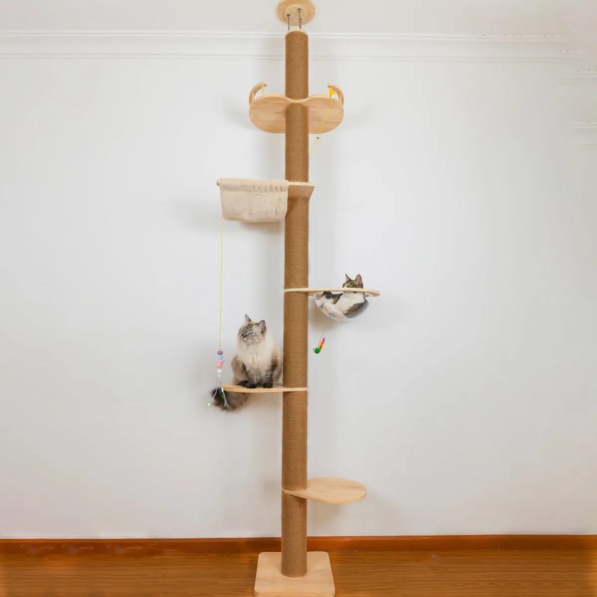TQEW Árbol de piso a techo ajustable (127-305 cm)