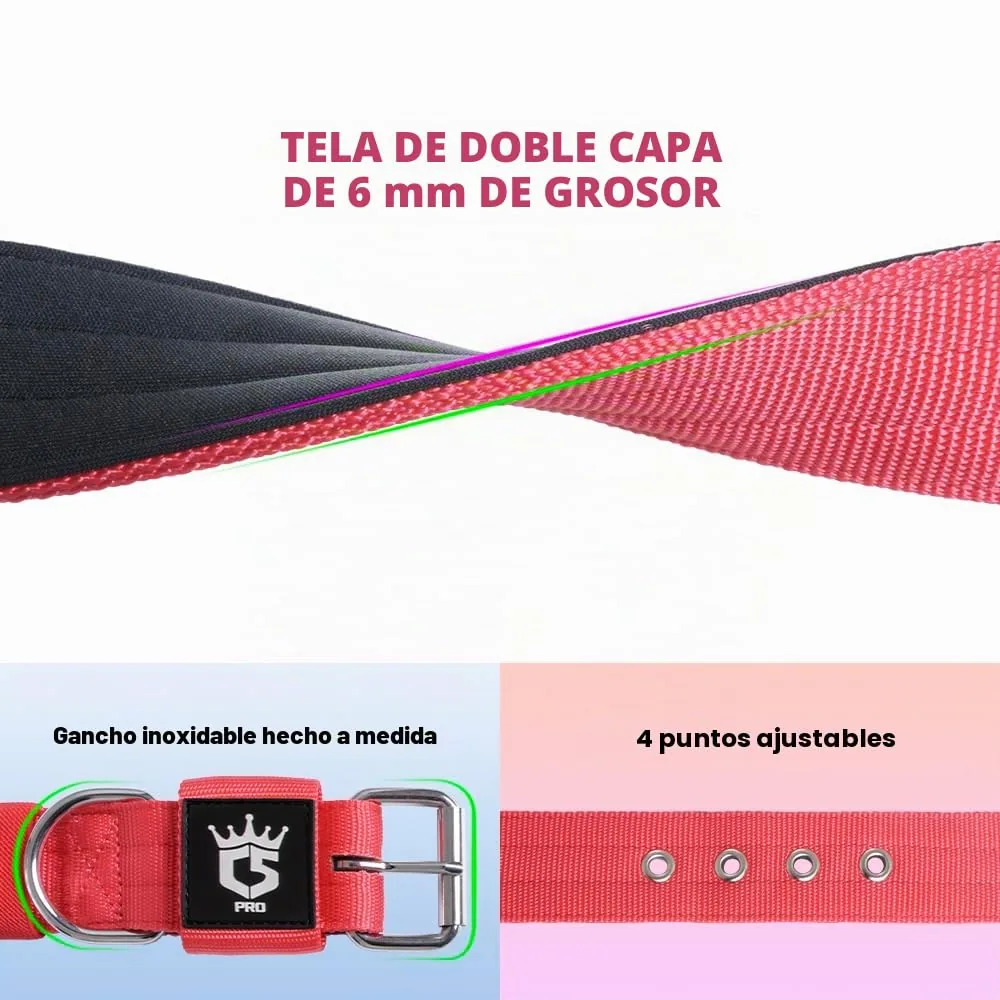 TSPRO Collar táctico acolchado de 3,8 cm con hebilla metálica — imagen 2