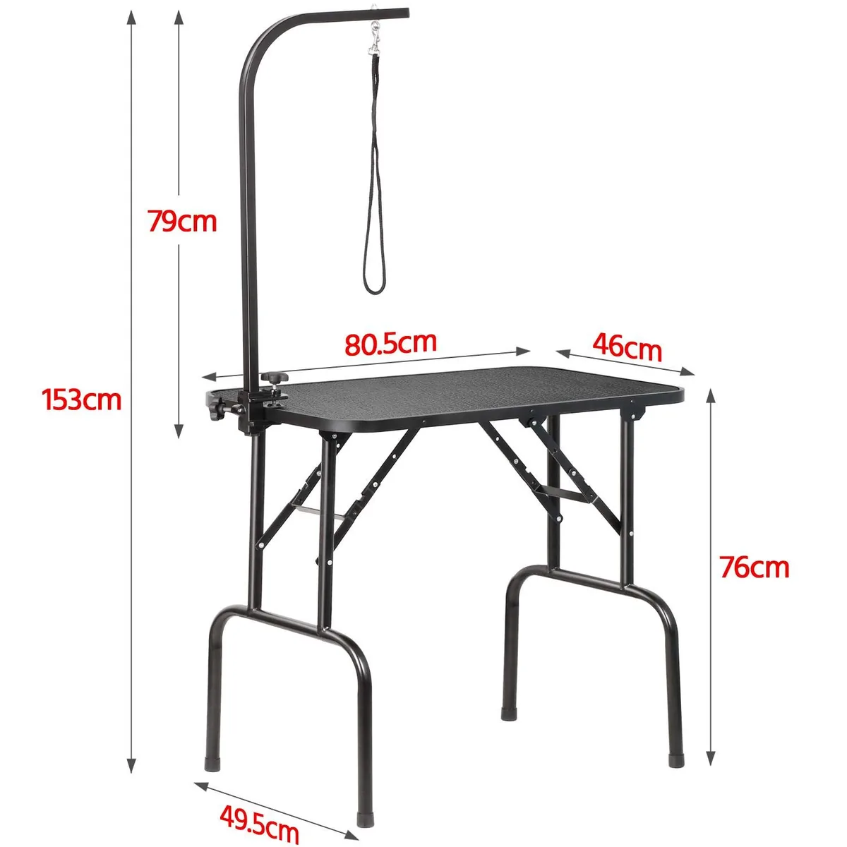 Yaheetech Mesa de peluquería plegable con brazo (carga 100 kg) — imagen 3