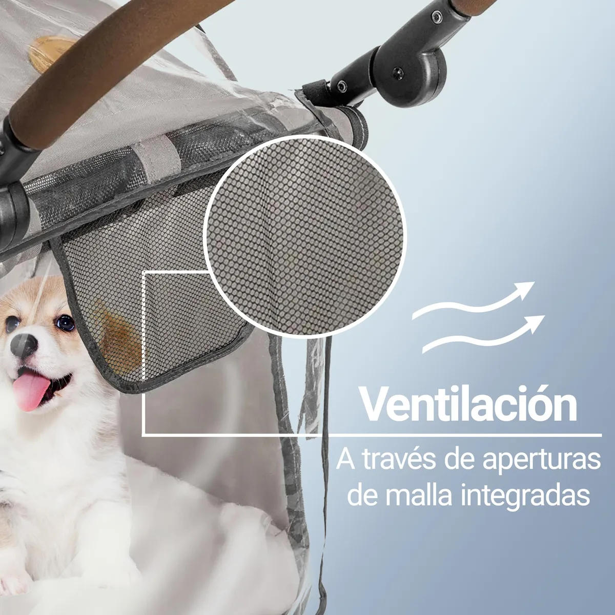 Zamboo Protector de lluvia universal para cochecito de mascotas — imagen 5