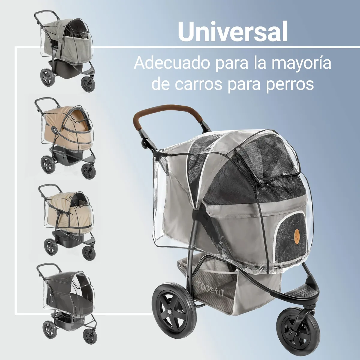 Zamboo Protector de lluvia universal para cochecito de mascotas — imagen 6